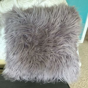 Decorative Purple Fur Throw Pillow